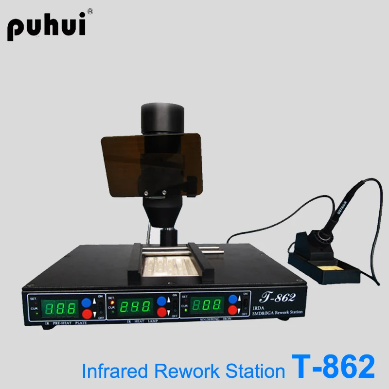 PUHUI T862 T 862 IRDA станция Инфракрасная машина для переделки пакетов BGA SMD SMT распайки