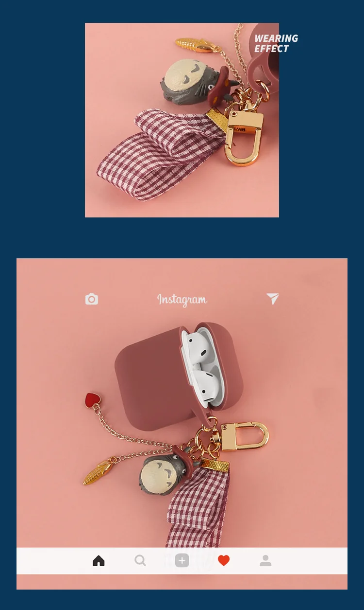 Аниме Мой сосед Тоторо Silcone защитный чехол брелок кулон аксессуары Bluetooth беспроводной чехол для наушников
