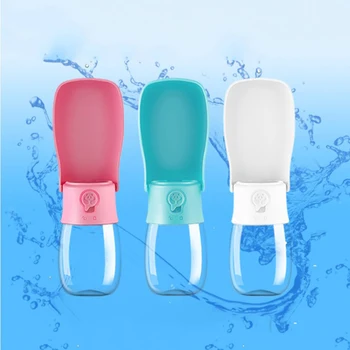 

Portable Pet Cat Dog Water Bottle Dispenser Travel Feeder Tray Drinking Bowl Cup