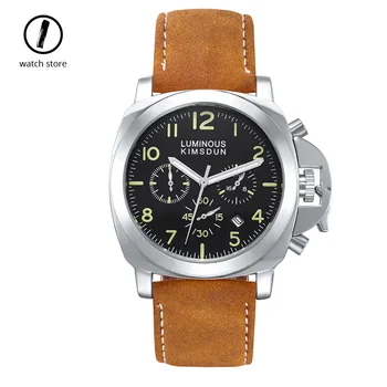 

Kimsdun Genuine Waterproof Casual Watch Man Luxury Brand Leather Business Quartz Mens Watch Fashion Calendar Trending Wristwatch