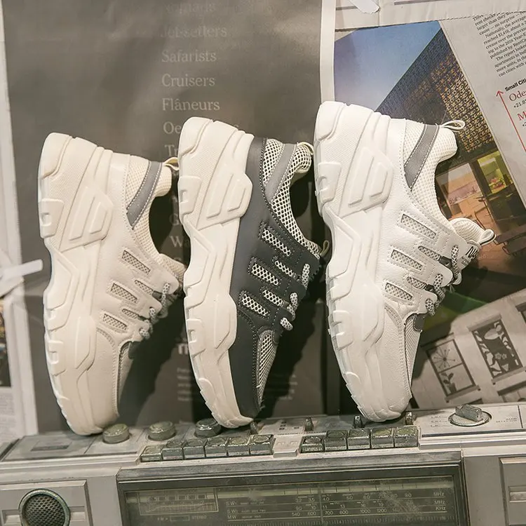 

Dad Shoes Women's 2019 Autumn New Products Reflective Casual Shoes Women's Breathable Mesh Athletic Shoes Women's