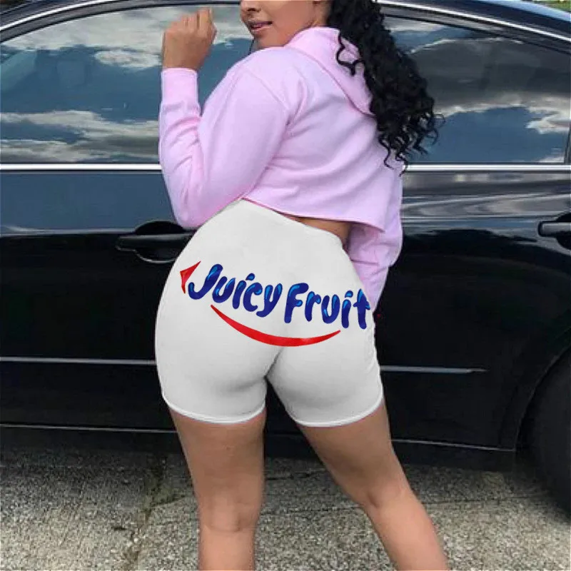 

2020 Women Breathable Candy Shorts Snickers Printed Mini Shorts Sexy Beach Gril Fitness Booty Skinny Shorts Outdoor Shorts