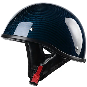 

LVCOOL Carbon Fiber Retro Motorcycle Helmet Moto Helmet Open Face DOT Certification Motorbike Racing Riding Helmet Casco Moto