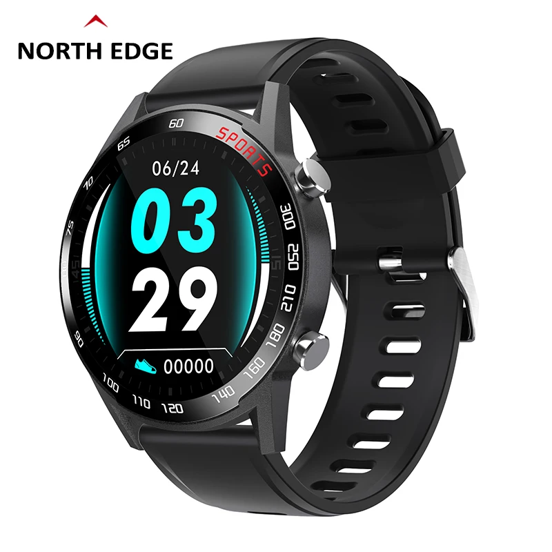 Мужские спортивные Смарт часы NORTH EDGE водонепроницаемые IP67 с пульсометром