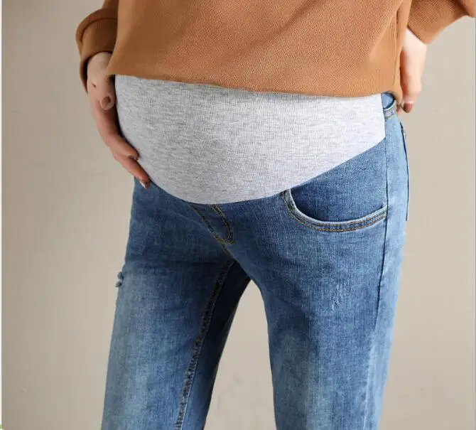 Осенние новые джинсы для беременных женщин, джинсы для беременных, брюки для беременных, брюки для кормящих женщин