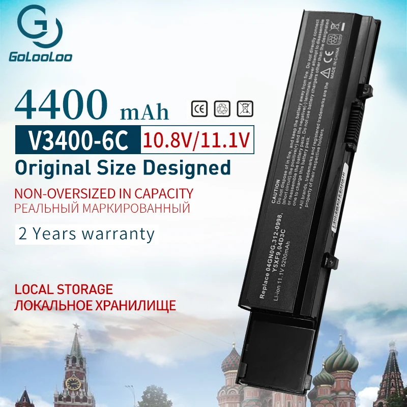 Golooloo Laptop Battery for Dell V3400 V3400n V3500 V3500n V3700 V3700n 004D3C 004GN0G 04JK6R 07FJ92 P06E001 P09F001 P10G001 | Компьютеры