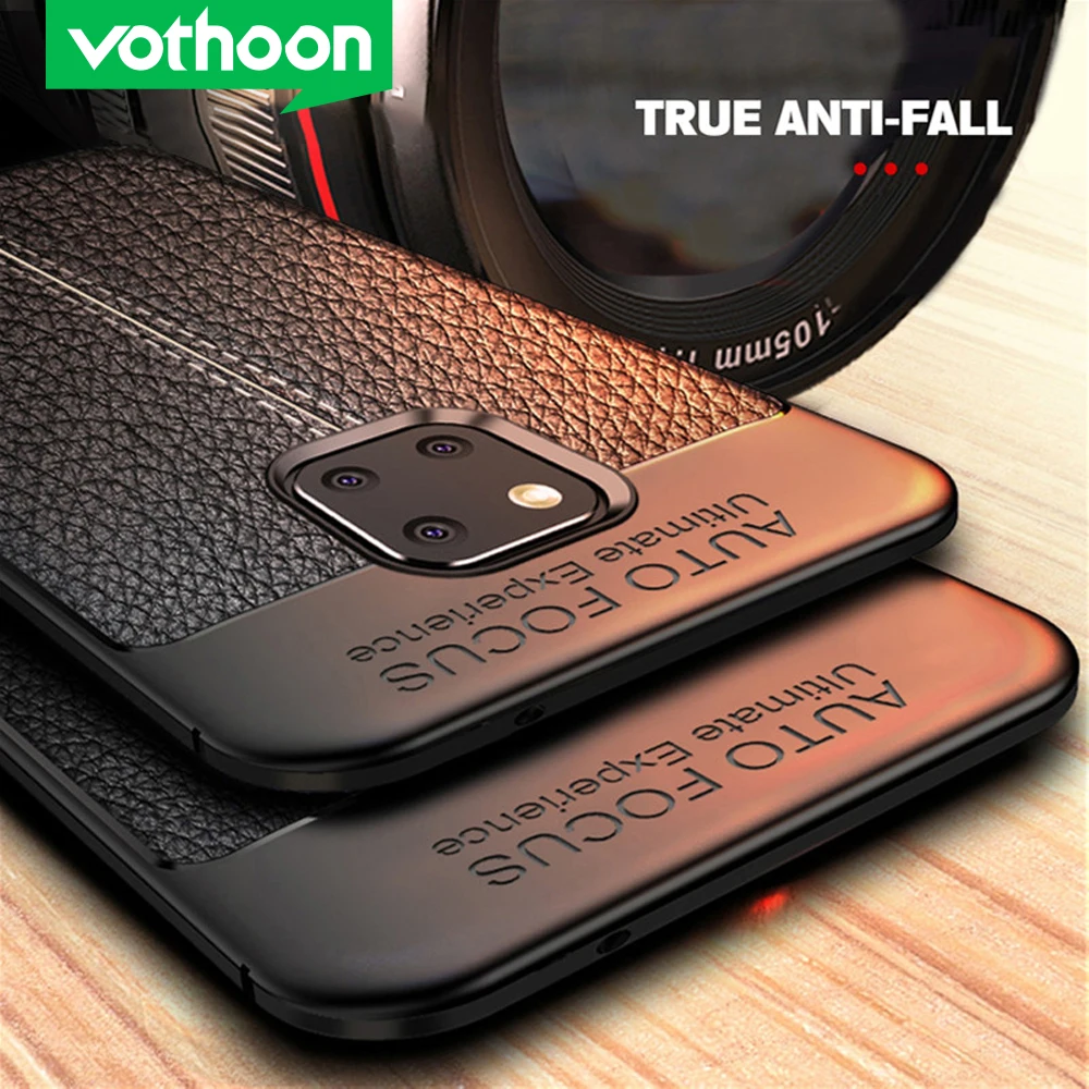 Vothoon PU кожаный силиконовый чехол для Huawei Mate 40 30 Pro 20X 20 Lite P40 P30 P20 Мягкий Силиконовый