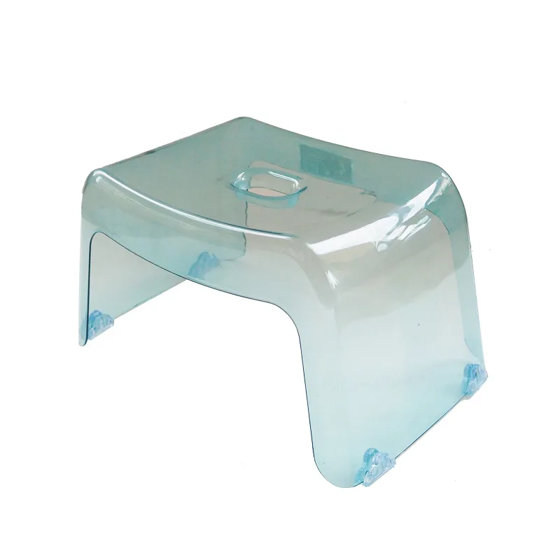 JOYLOVE Bathroom Bath Stool Non-Slip Transparent Shoe Change Stool Toilet Thickened Plastic Bench Acrylic Low Stool