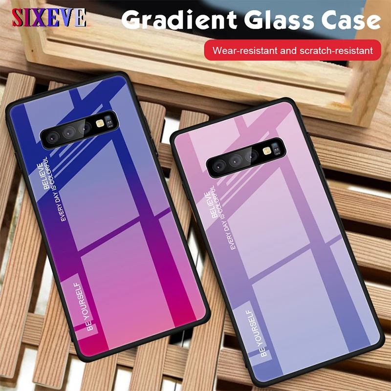 Закаленное Стекло чехол для телефона samsung Galaxy S10 E S8 S9 плюс S10E Note 8 9 A6 A7 A8 J4 J6 J8 2018