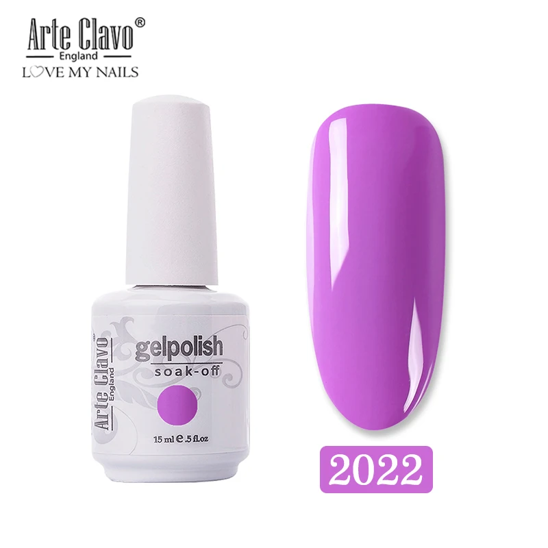 Arte Clavo Гель-лак для ногтей, УФ светодиодный, фиолетовый, серия 131 цветов, Полупостоянный Гибридный гвоздь, лак для ногтей - Цвет: 2022