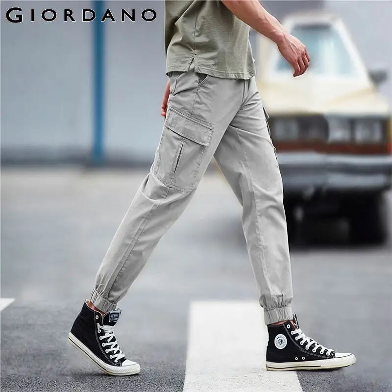 Giordano Men Pants Lightweight Cotton Cargo Pants Multi Pockets Thin Casual Ankle Tied Summer Pantalon Homme 01110081 Giordano Men Pants Lightweight Cotton Cargo Pants Multi Pockets Thin Casual Ankle Tied Summer Pantalon Homme 01110081