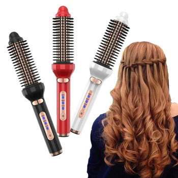 

Professional Hair Curler Wand Automatic Curling Iron Two-way Rotation Titanium Roller Hair Comb Styling Tool Fast Heating Waver