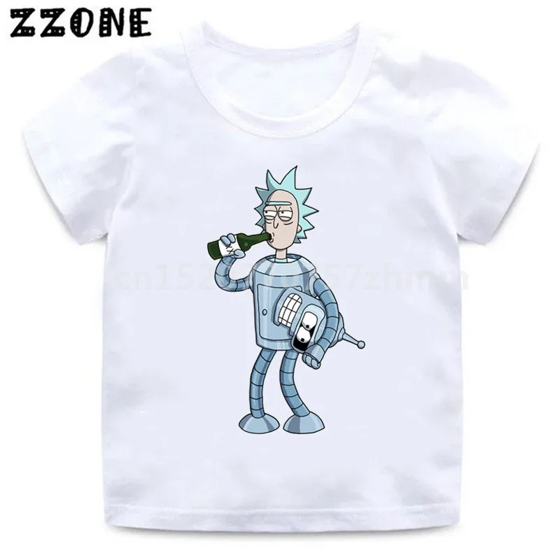 Футболка с рисунком Рик и Морти для мальчиков девочек детская забавная одежда