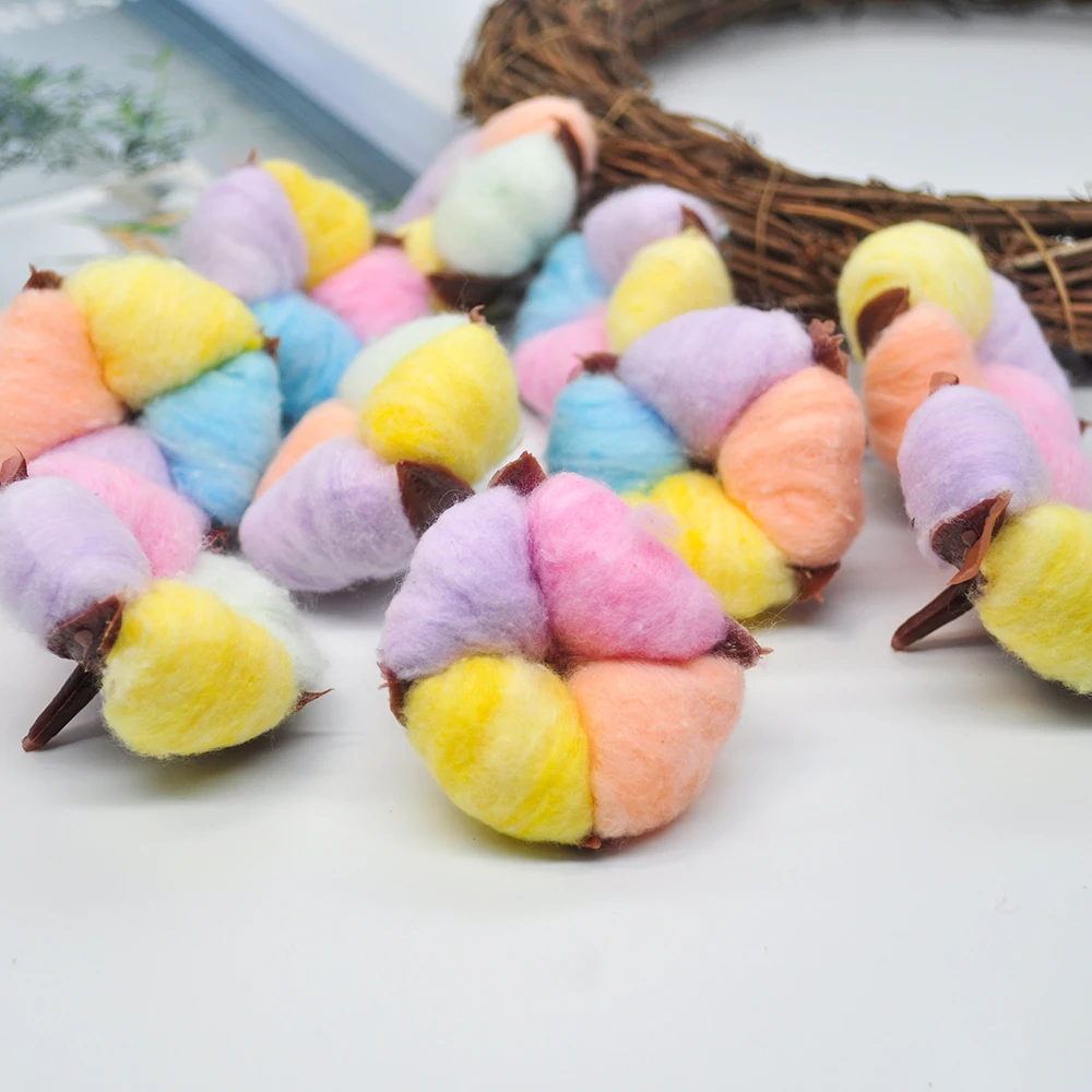

6PCS artificial kapok color matching immortal flower wedding room Christmas decorations handmade DIY wreath bouquet gift box