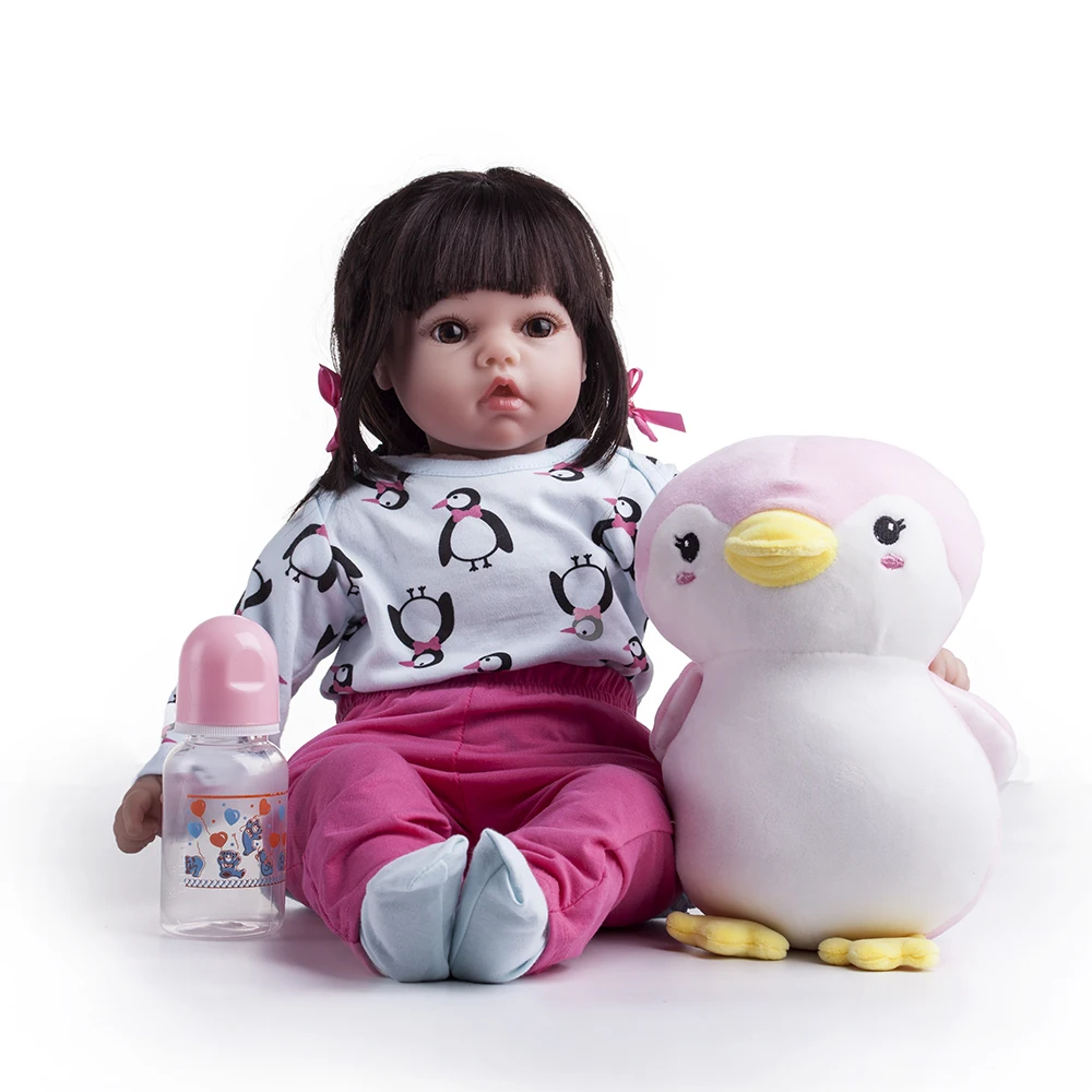 

55cm Silicone Reborn Baby New Designy Dolls Cute Princess Bebe Realistic Boneca Lifelike Real Girl Doll lol Toys For Children