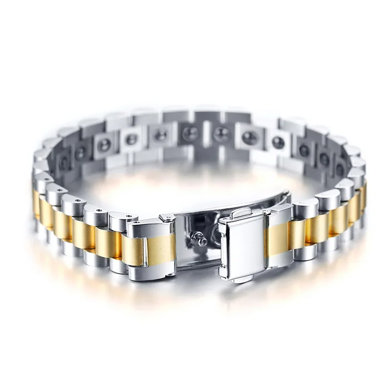 Stainless Steel Men Bracelet Health Care Hematite Energy Power Male Casual Jewelry Hombre