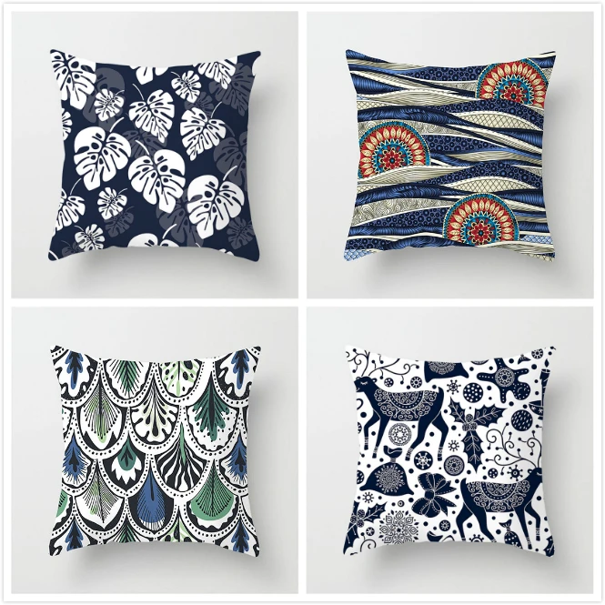 

TTLIFE Flower Abstract Pattern Pillow Cover Animal Geometric Printed Cushion Cover Home Sofa Chair Decorative Pillowcase