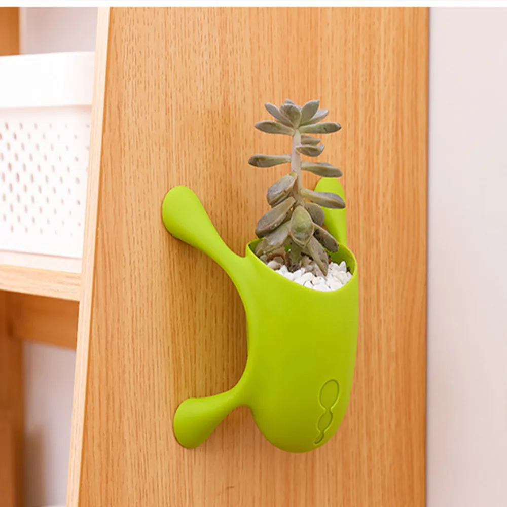 

Wall Vase Stickers Magic Creative Small Flower Pot Green Radish Flower Pot Tableware Storage Toothbrush Toothpaste Bathroom Stor