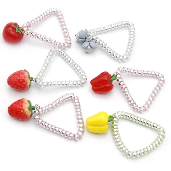 

100pc Telephone Line Hair Rope Scrunchies Hairband Stretchable Hair Ties hairstyle for Girls Women Hair Accessories,20Yc11924