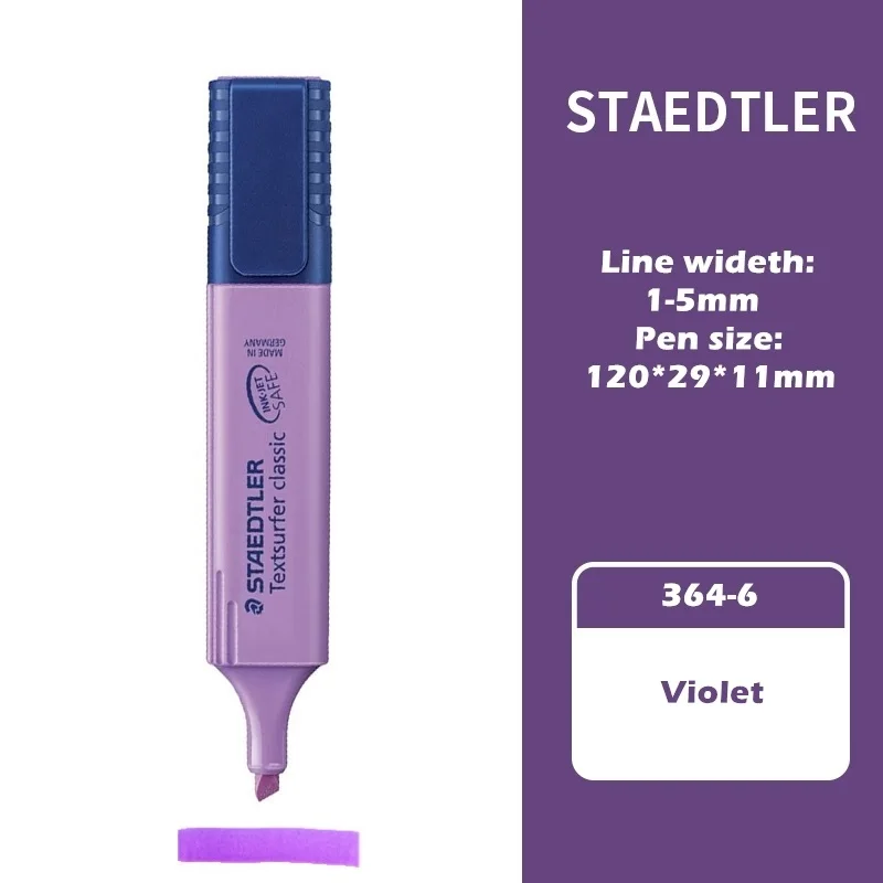1pcs Staedtler Textsurfer Classic 364 Highlighter Pen 1-5mm Color Marker  Spot Liner Highlight For Paper Fax Paint Drawing F110 - Highlighters -  AliExpress