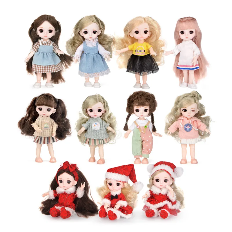 

Cute 13 Movable Jointed Body 16cm Dress Up BJD Doll Simulation Doll 13 Joint Mini Doll Girl Toy Gift