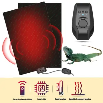 

220V Reptile Heating Mat Terrarium Heating Mat Warmer Heating Pad Three-speed Adjustment For Pet Turtles Snake Lizard Hamster