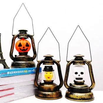 

Halloween LED Kerosene Lamp Handheld Retro Lantern Decorative Holiday Table Lamp For Indoor Festive Home Bar Store Decor