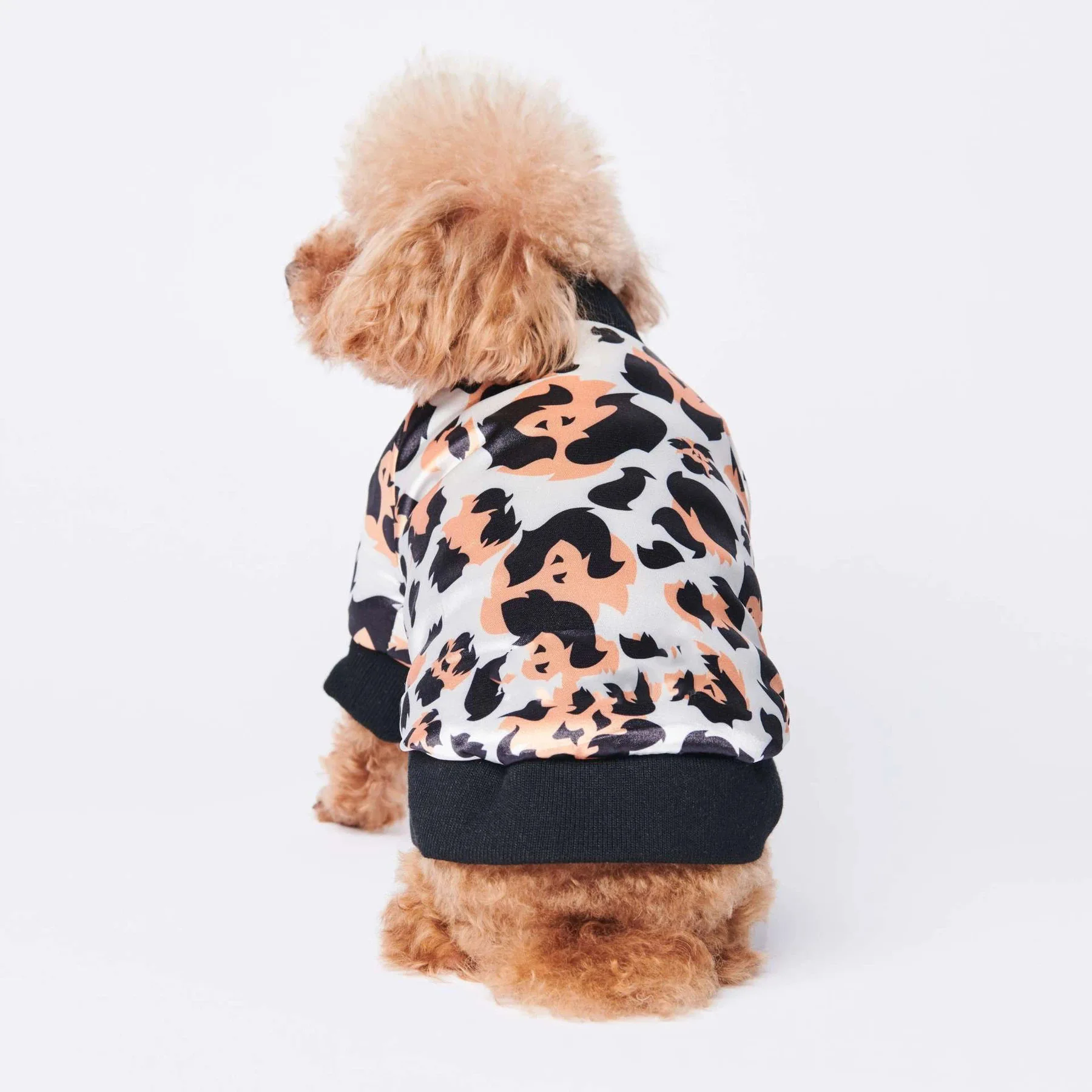 Модная зимняя одежда для собак; теплая Модная одежда с французским бульдогом; одежда с леопардовым рисунком для собак; S-XXXL