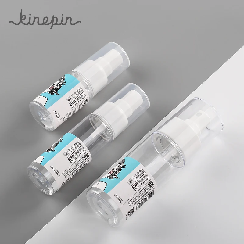 

KINEPIN PET Spray Bottle Empty Clear Plastic Portable Bottles Refillable Mist Pump Atomizer 30ml 50ml 80ml