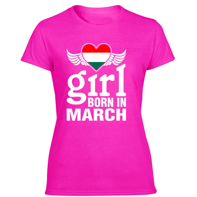 Новая модная классическая Венгерская футболка с надписью «born in march» белая мужская футболка Kawaii хлопковая футболка с защитой от морщин