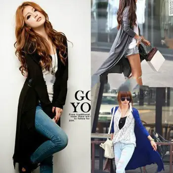 

Womens Casual Long Sleeve Cardigan Knit Knitwear Sweater Coat Long Wraps Outwear