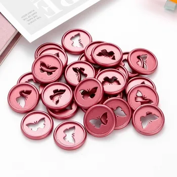 

50PCS Notebook 28MM Butterfly Buckle Loose-Leaf Button Mushroom Hole Notebook Frosted Binding Disc Buckle Office Supplies