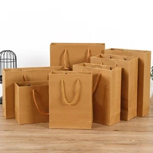 Новая сумка из крафт-бумаги, переносная сумка-тоут с квадратным дном для покупок, простая сумка-тоут унисекс, вместительная сумка для хранения, сумка на плечо