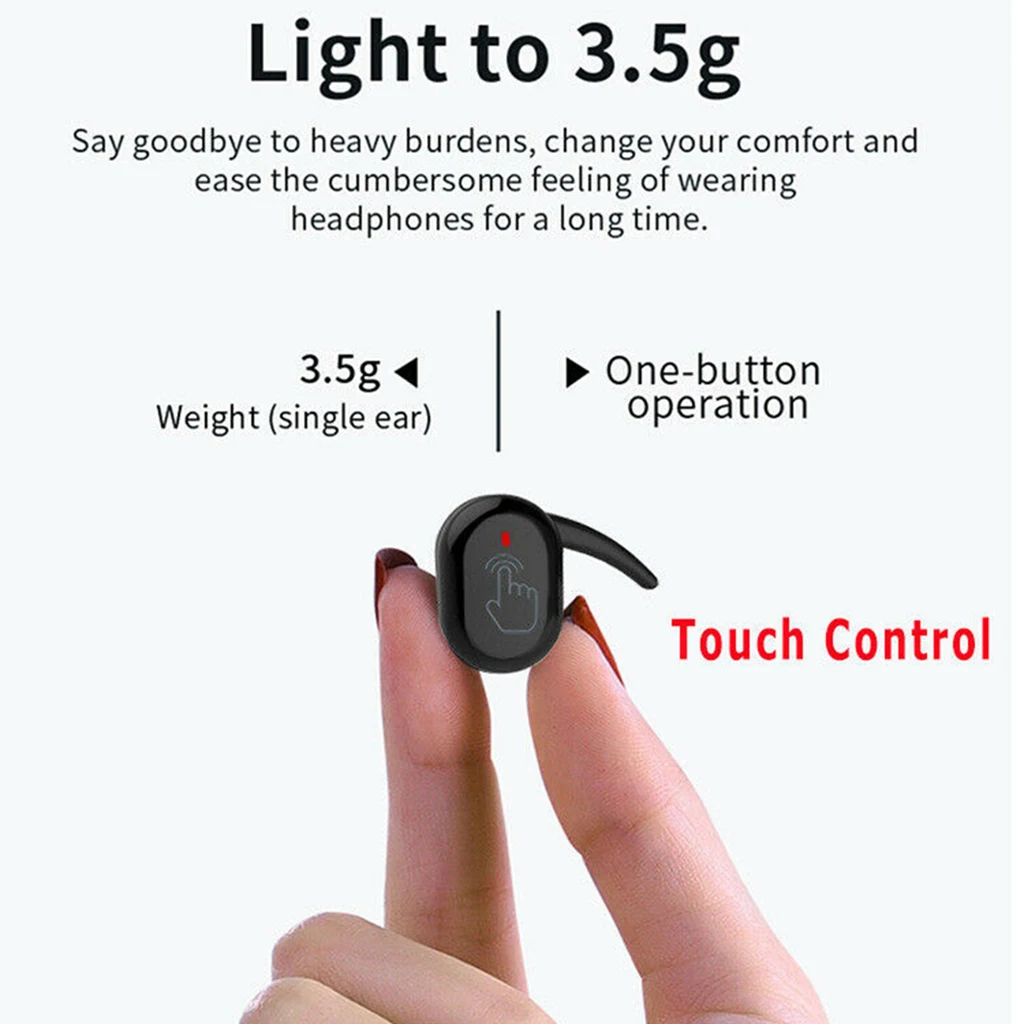 TWS Wireless Bluetooth 5.0 Smart Fingerprint Touch Earbuds With Mic Noise Cancelling Sports Headphone Headset With Charging Box TWS Wireless Bluetooth 5.0 Smart Fingerprint Touch Earbuds With Mic Noise Cancelling Sports Headphone Headset With Charging Box