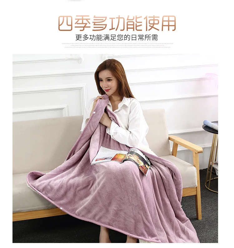 Плотное фланелевое одеяло-шаль, двойное овчина, составное одеяло для офиса, кондиционер, студенческое теплое покрывало для сна, покрывало для ног