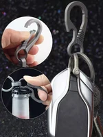 High-End Titanium Keychain Luxury Men Car Key Chain Key Ring Ultra Lightweight EDC Carabiner Holder The Best Gift For Men 3