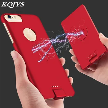 

KQJYS Extended PowerBank For iPhone 6 6S Charging Back Cover Wireless Magnetic Battery Charger Case For iPhone 7 8 Battery Case