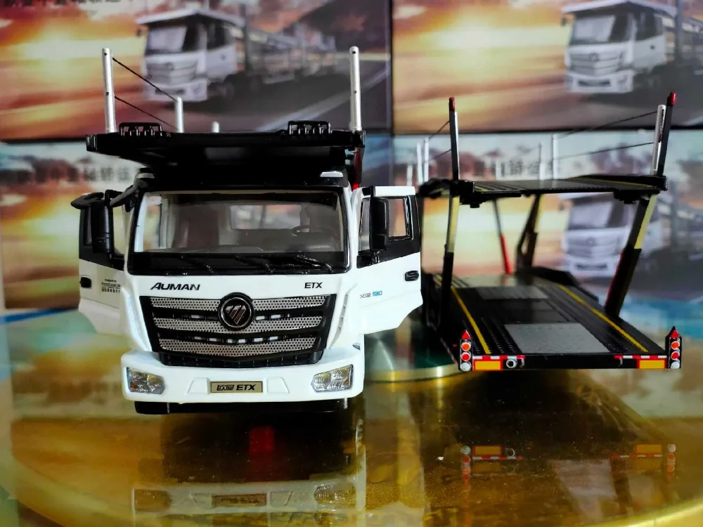 Оригинальная 1:36 Модель литья под давлением для Foton Daimler Auman среднеосевой автомобиль грузовик сплав игрушка миниатюрные подарки ETX EST GTL трактор прицеп