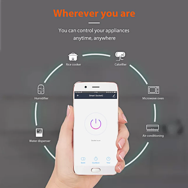 Дистанционное управление, домашняя WiFi умная розетка, беспроводной Таймер, переключатель, розетка для ЕС, беспроводной пульт дистанционного управления, розетка, адаптер