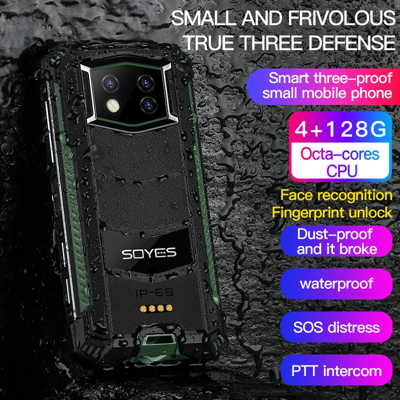 Soyes S10 MAX водонепроницаемый мини-смартфон 4 ГБ ОЗУ 64 Гб 128 Android cta Core 2400 мАч маленький