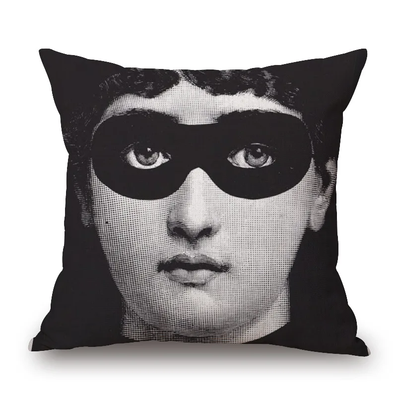Европейский Винтажный Чехол на подушку rosenthal Piero fornasetti с рисунками для лица, чехлы на подушку с красными губами и глазами, льняной Чехол на подушку для спальни - Цвет: P