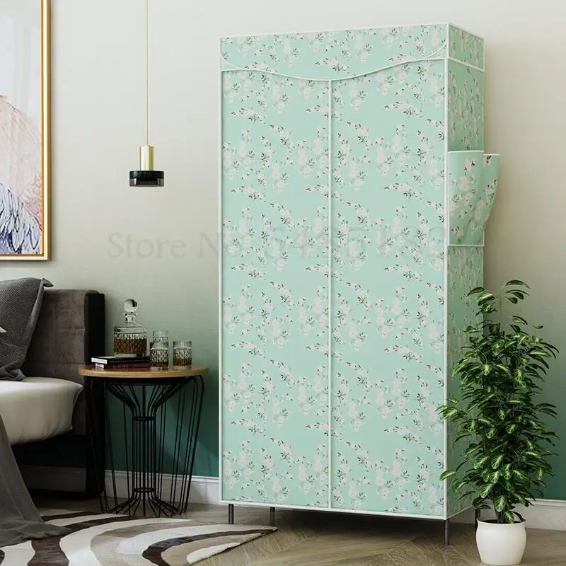  Simple Cloth Wardrobe Double Enlarge Fully Sealed Dustproof Economical Clothing Cabinet | Мебель