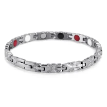 Rainso, модный браслет из нержавеющей стали, исцеляющий, магнитный, 4 в 1, Биоэнергетический браслет для женщин, аксессуар, серебряные браслеты, Женские Ювелирные изделия