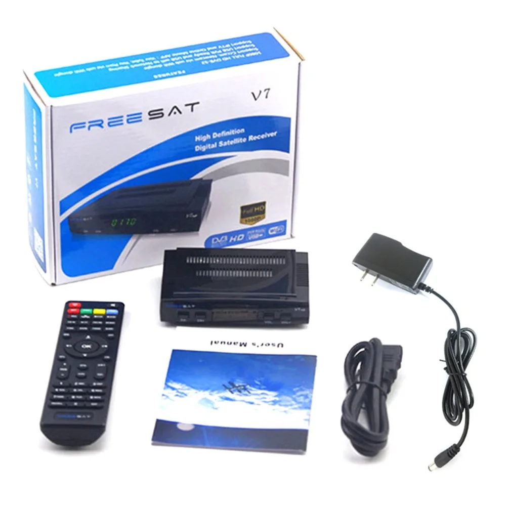 Freesat V7 спутниковый HD декодер приемник Full 1080P+ 1 шт. профессиональный HD DVB-S2+ USB WiFi ТВ комплект стабильный сигнал