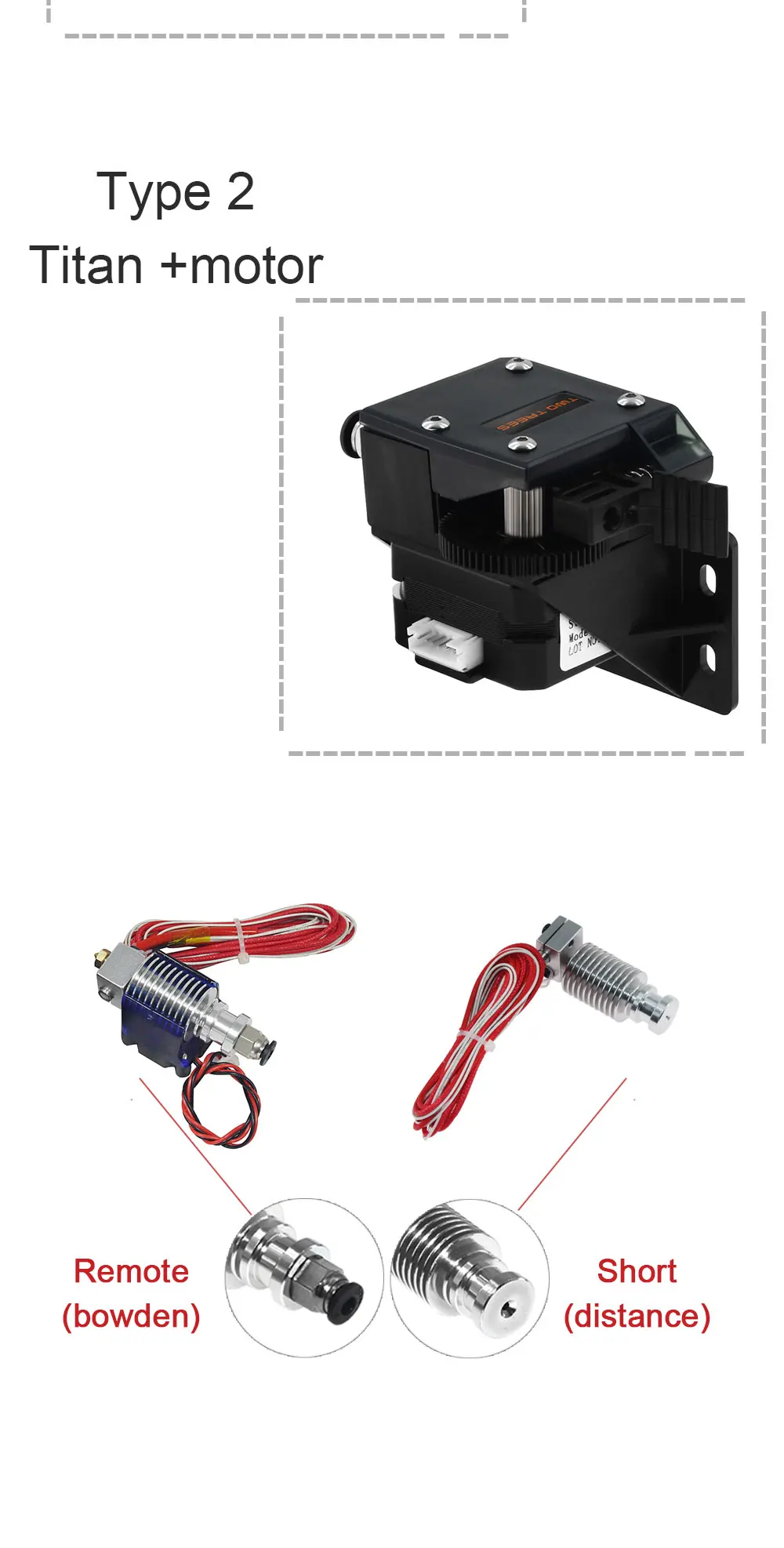3D Printer parts Black Widow  Extruder Fully Kits Extruder for 1.75mm 3D printer titan extruder for J-head bowden (2)