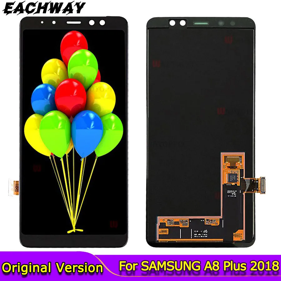 6 0 &quotдля SAMSUNG A8 Plus 2018 LCD A730 A730F SM дисплей сенсорный экран дигитайзер в сборе Замена