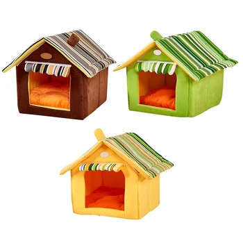 

Home Creative Kennel Cat Nest Teddy Dog Cage Fruit Pineapple Cotton Bed Warm Pet Products Foldable Dog House Pet Dog Bed Mats