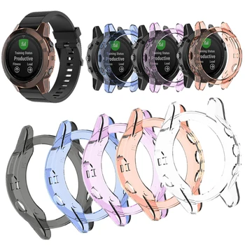 

For Garmin Fenix 6 6s 6x Pro TPU soft shell bezel ring transparent ultra-thin protective sleeve replacement accessory case