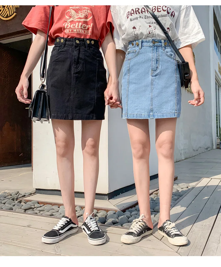 5 women denim skirt