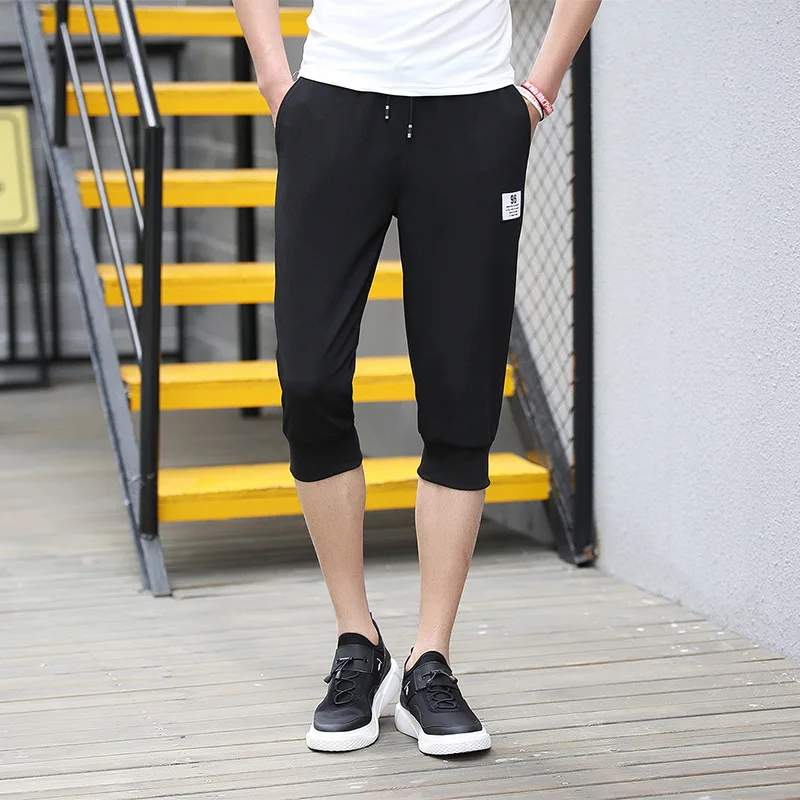 

Iiaijii2019 Spring And Autumn New Style Men Casual Capri Pants Men's Loose-Fit Athletic Pants Men's New Products